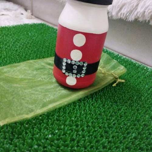 Santa Claus Hand-Painted Jar