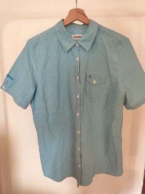 Schoeffel lightweight women's shirt plaid pattern sizes L/XL like new