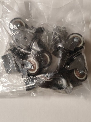 Ροδάκια βαρέως τύπου καινούργια, πακέτο 6 με μηχανισμό stop