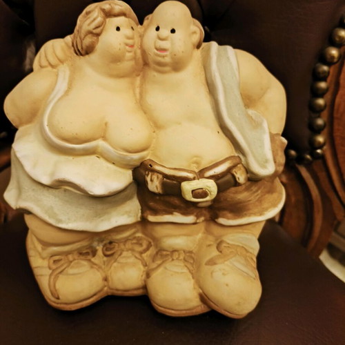 Piggy bank with couple new