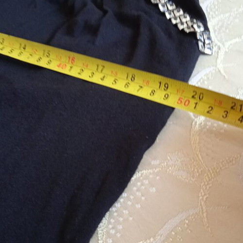 Leggings black used, soft viscose with pockets, size L