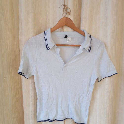 H&M Short Sleeve Polo Shirt like new, blue, size M