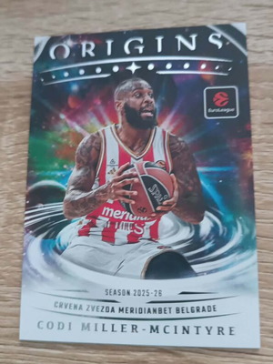 Codi Miller-McIntyre 2025-26 Panini Euroleague Origins card Crvena Zvezda