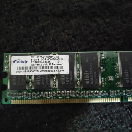Elixir RAM 512MB DDR 400MHz PC3200 like new