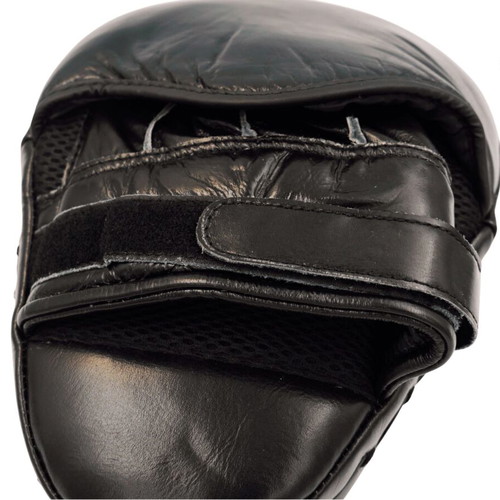 Legendary curved boxing targets black leather premium