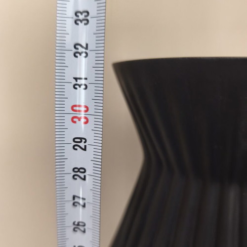 Black glass vase