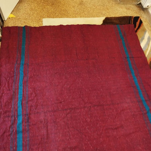 Handmade wool kilim used, 1.85x2.00, burgundy color