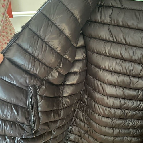Fur coat like new, short, black with two sides and soft faux fur
