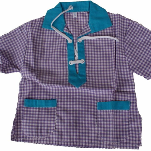 Vintage checked baby shirt 1960s new
