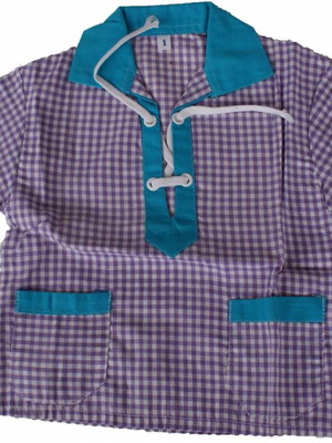 Vintage checked baby shirt 1960s new