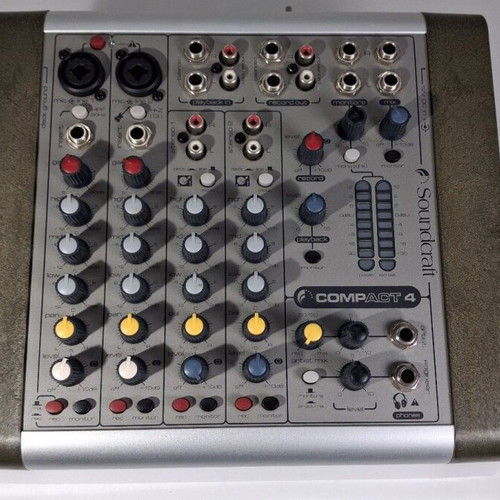 Soundcraft Compact 4 Professional Desktop Audio Mixer used