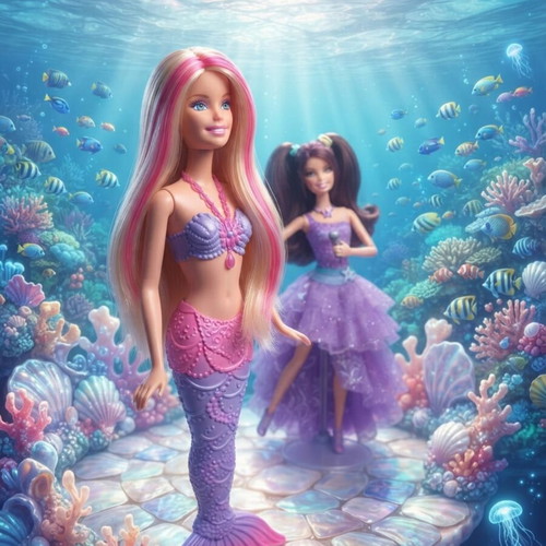 Vintage Barbie dolls pack of 4 from 2000s movies
