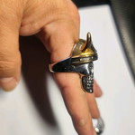 Men's ring used stainless steel with Viking skull design