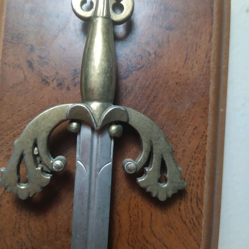 Decorative wall miniature sword used