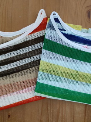 Patty Moon summer striped knitted blouses set of 2 new, size L/XL