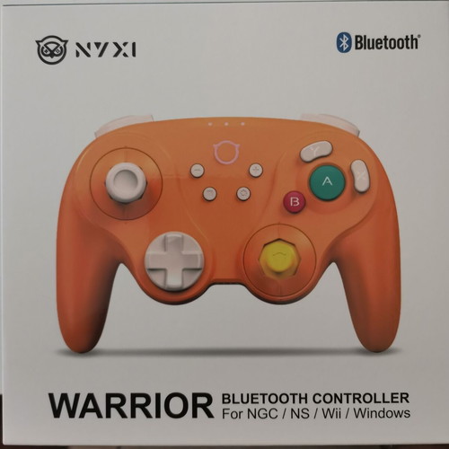 Nyxi Warrior Orange Wireless Controller for Nintendo GameCube and Wii new