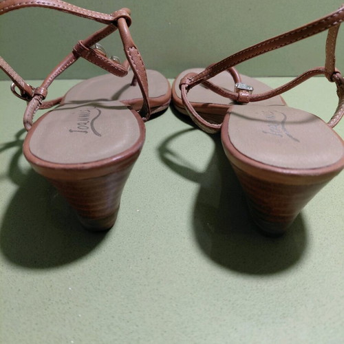 Ioannis leather sandals with rhinestones, size 38, like new