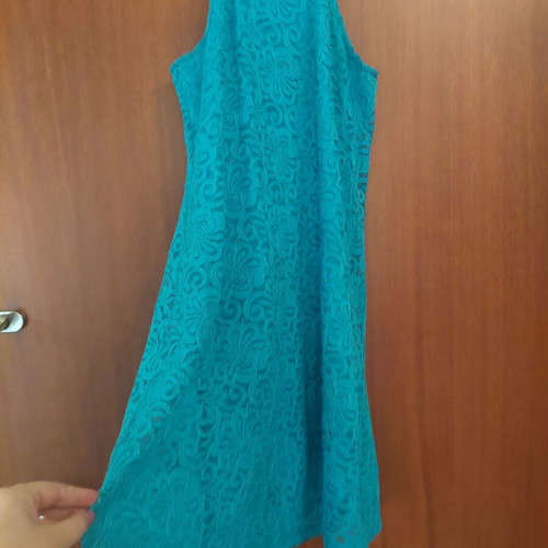 Mini dress turquoise lace like new