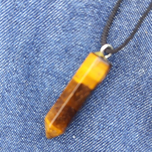 Necklace with tiger's eye energy crystal new