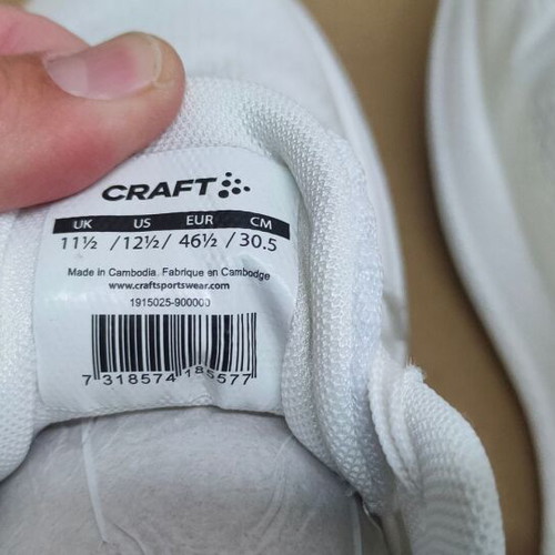 Craft Pacer athletic shoes new, size 46.5, white