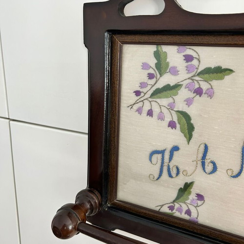 Vintage embroidered towel rack frame