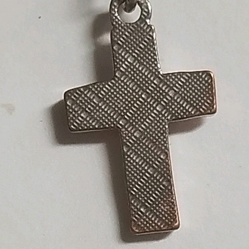 Pink cross used with crystal and adjustable cord