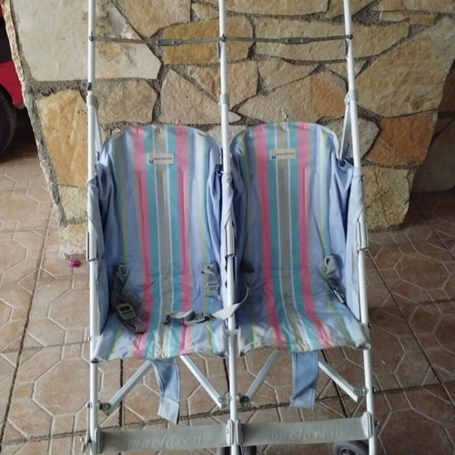 Maclaren double stroller used with reclining backs