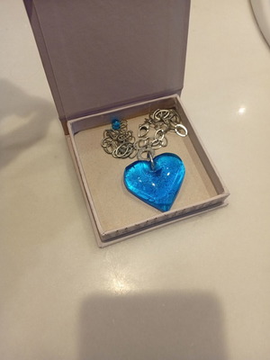Antica Murrina necklace with blue heart pendant