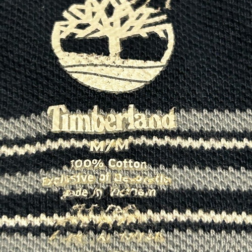 Timberland men's striped short-sleeve polo blue navy like new
