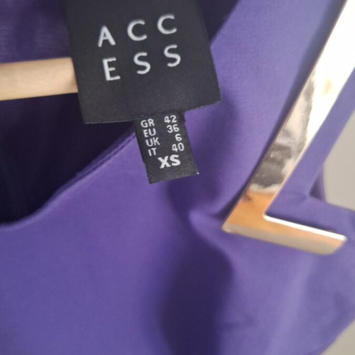 Access lilac purple pencil dress XS used with gold details