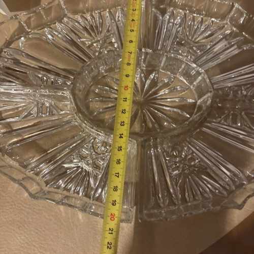 Crystal set of 5 serving bowls