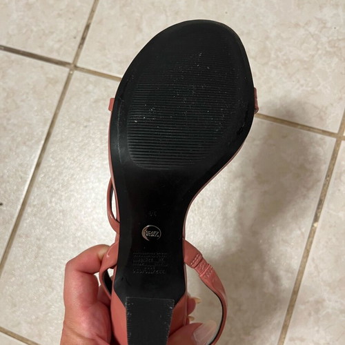 Zara pink sandals new with medium heel