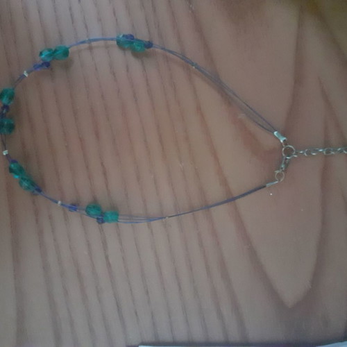 Choker necklace with colored crystals new
