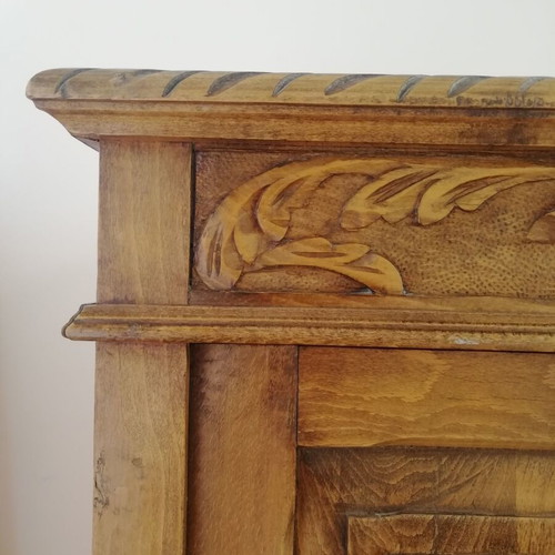 Vintage solid walnut bookcase used furniture with Queen Anne legs