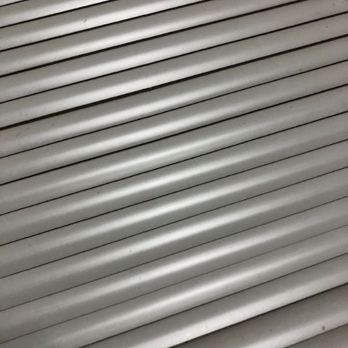 Plastic window blind used, gray 160 x 240 cm