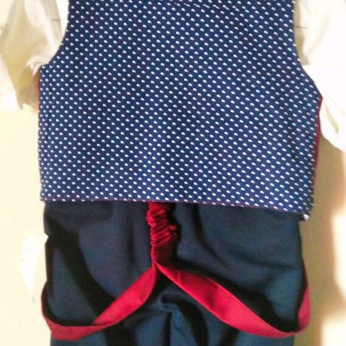 Baptism outfit new from gabardine with gift hat