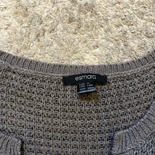 Gray knitted cardigan Esmara like new, size S (36/38)