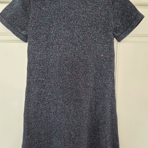 Metallic short-sleeve blue nautical dress H&M like new