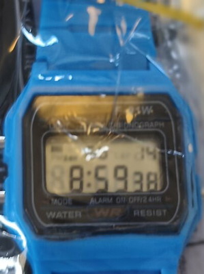Digital watch blue new unisex