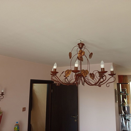 Luxury ceiling chandelier set with 2 wall lamps
