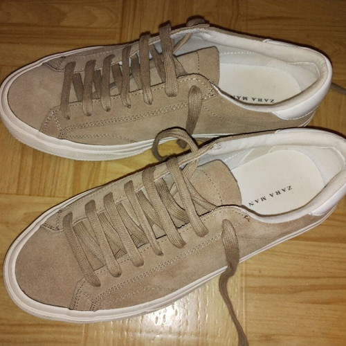 Zara Man Sneakers new, beige and brown, size 40
