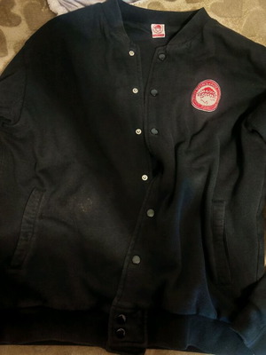 Olympiacos college jacket used, size Medium, authentic