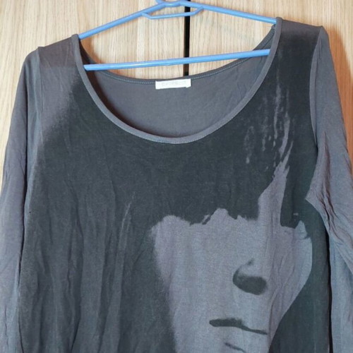 Promod long blouse like new, size M/L, black and gray