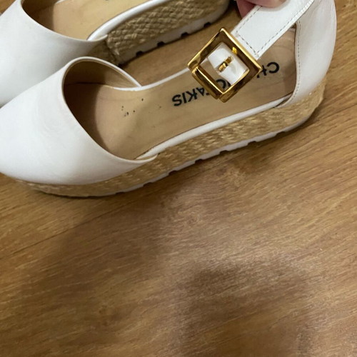 Chaniotakis espadrilles like new, white, size 37