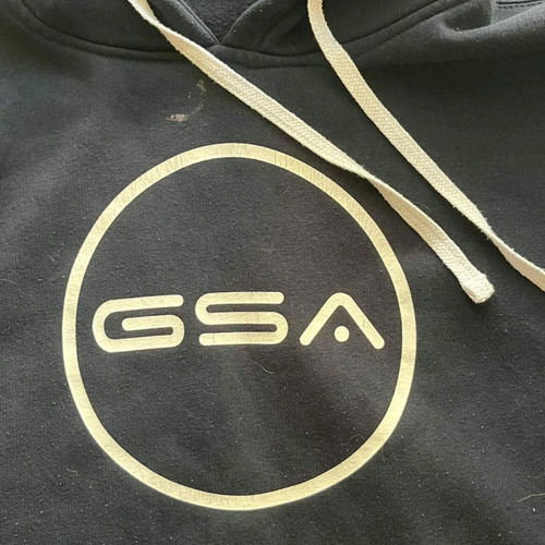 GSA unisex 100% cotton sweatshirt like new, black