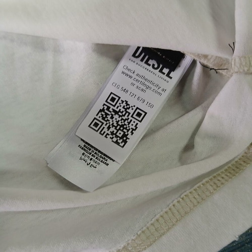 Diesel men's blouse white, new, XL, 100% cotton