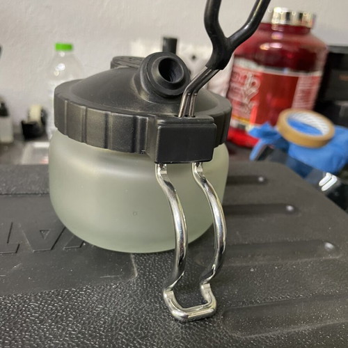 Airbrush Cleaner like new with glass bottom and spare parts