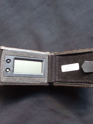 Vintage leather luxury desk watch case Sergio Pizzitutti Italia design new