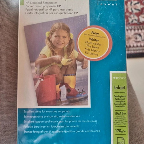 HP photo paper new, pack of 100 sheets 10x15 cm