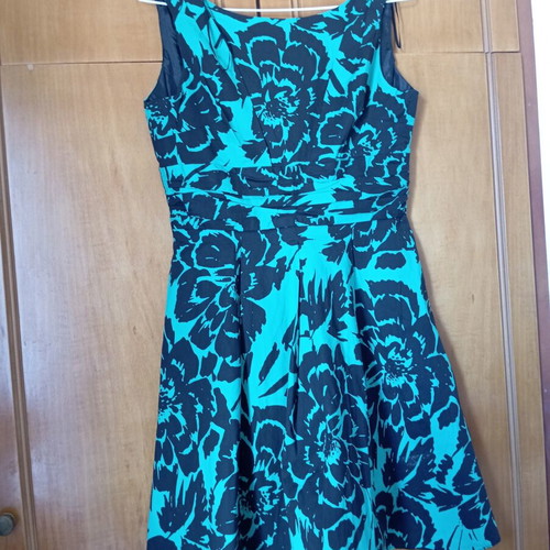Dress like new, cotton, green floral pattern